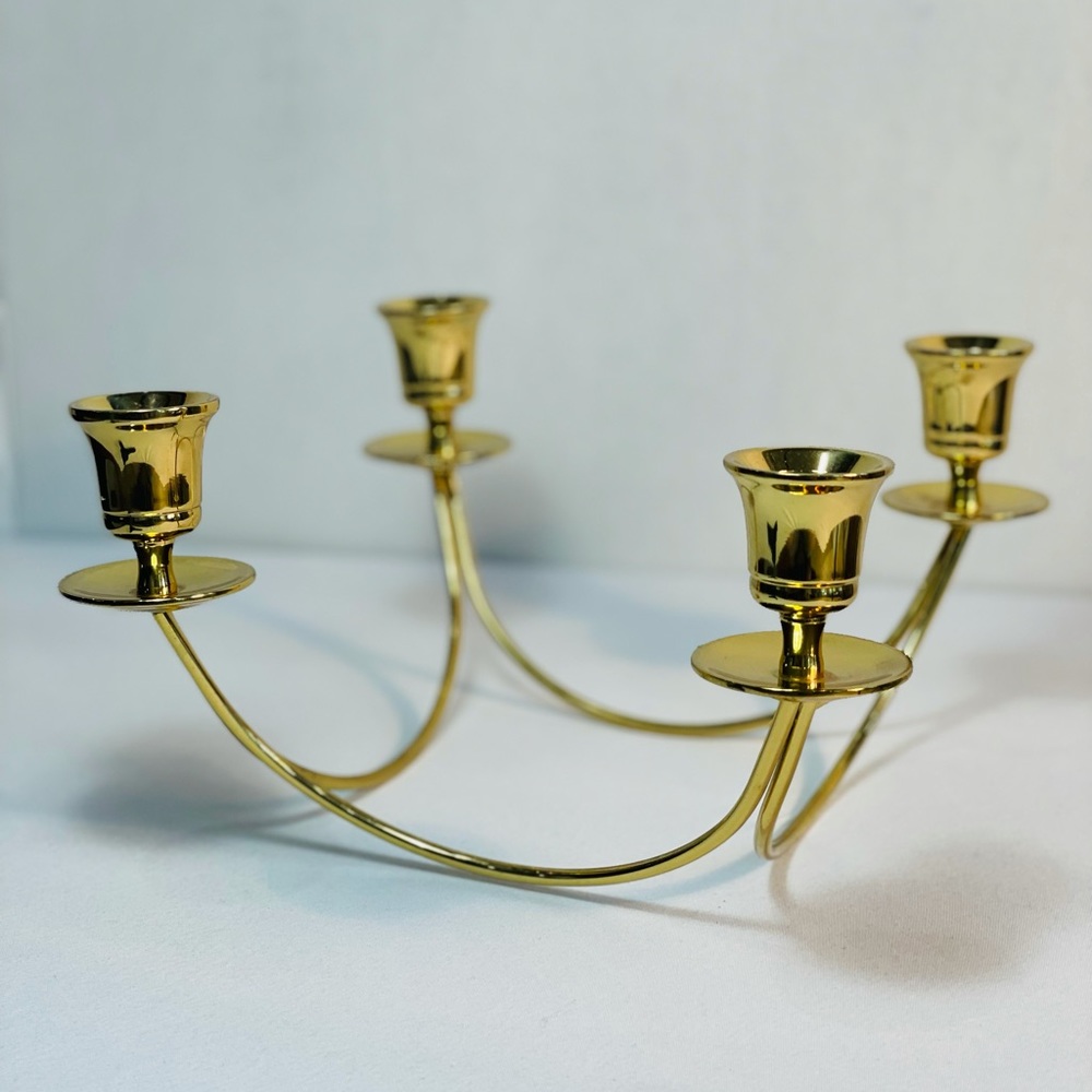 Partylite Quartet Brass Candle Holder
